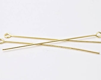 1 1/4" Gold Tone Thin Eye Pin #EPG003