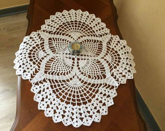 55 cm in white cotton doily