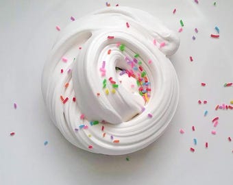 Birthday Cake Slime - Butter Slime - Cake Scented Butter Slime - Cake Batter Slime - Butter Slime With Sprinkles