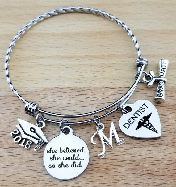 Dentist Graduation Gift Dentist Gift Dentist Graduation Dentist Bracelet College Graduation Gift College Graduation Gift for Her Senior 2018