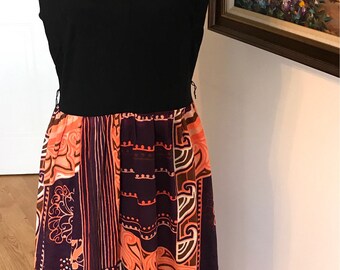 70s maxi dress sleeveless high neck keyhole detail vintage dress