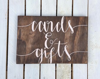 Rustic Wooden Wedding Cards and Gifts Sign
