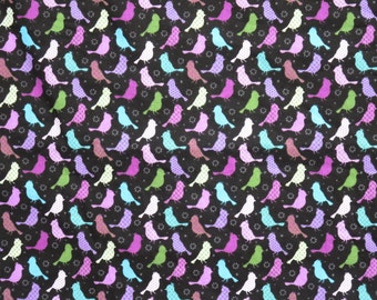 Destash Birds Cotton Fabric, 1+ 1/4 Yard Creating New Traditions Birds Quilting Fabric, Destash Birds Cotton Fabric