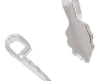 Genuine Aanraku silver leaf bails small Perfect for glass tile jewelry making scrabble Glue on