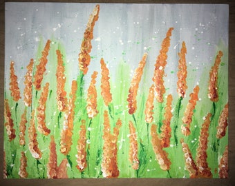 Abstract floral canvas - customized color!