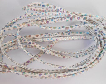 PU white dotted brilliant 5 mm cord