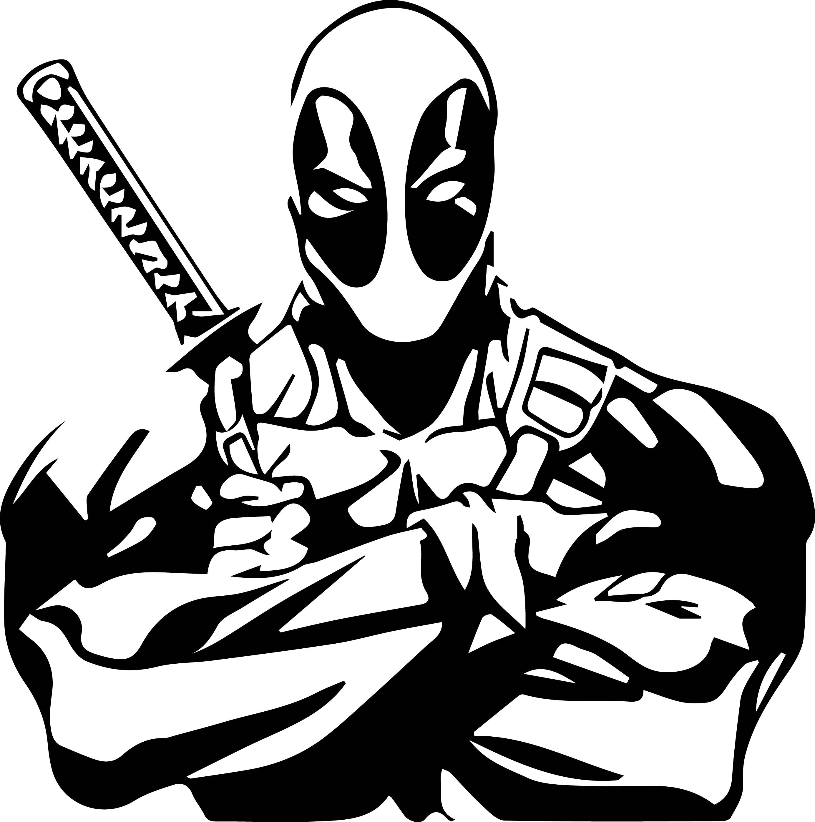 Download Deadpool Svg Files Silhouettes Dxf Files Cutting files Cricut