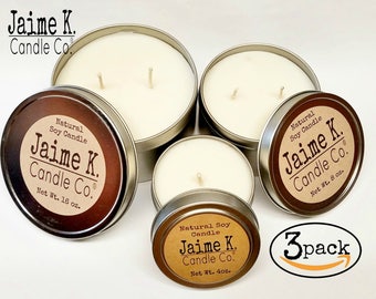 Forest Scented Candle Tin Gift Sets 100% Soy Wax You Dye Free
