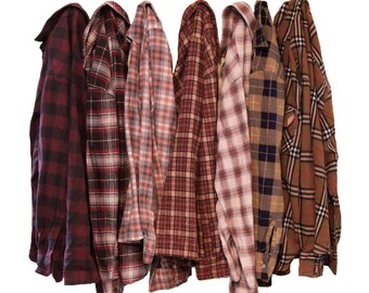 Vintage Oversize Flannel Shirt Distressed Flannels