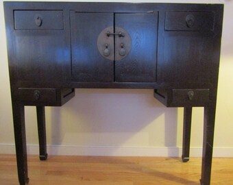 Vintage Chinese Tall Credenza/Cabinet/Console/Cupboard/Sideboard
