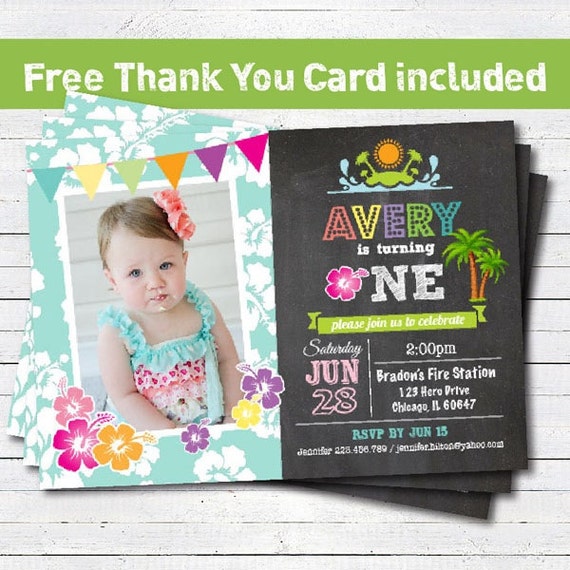 1St Birthday Luau Invitation Wording 6