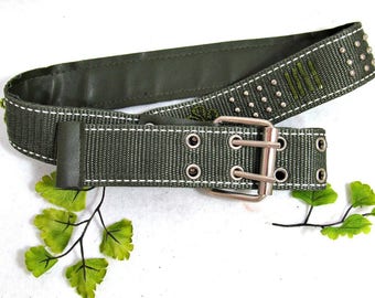 Women's green fashion belt - Boho belt - green casual belt - green belt, Women's woven belt, medium belt, waist 28 to 32 - # B6