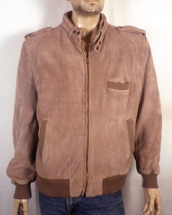 Vtg Adler Men S Brown Leather Cafe Racer Biker Jacket