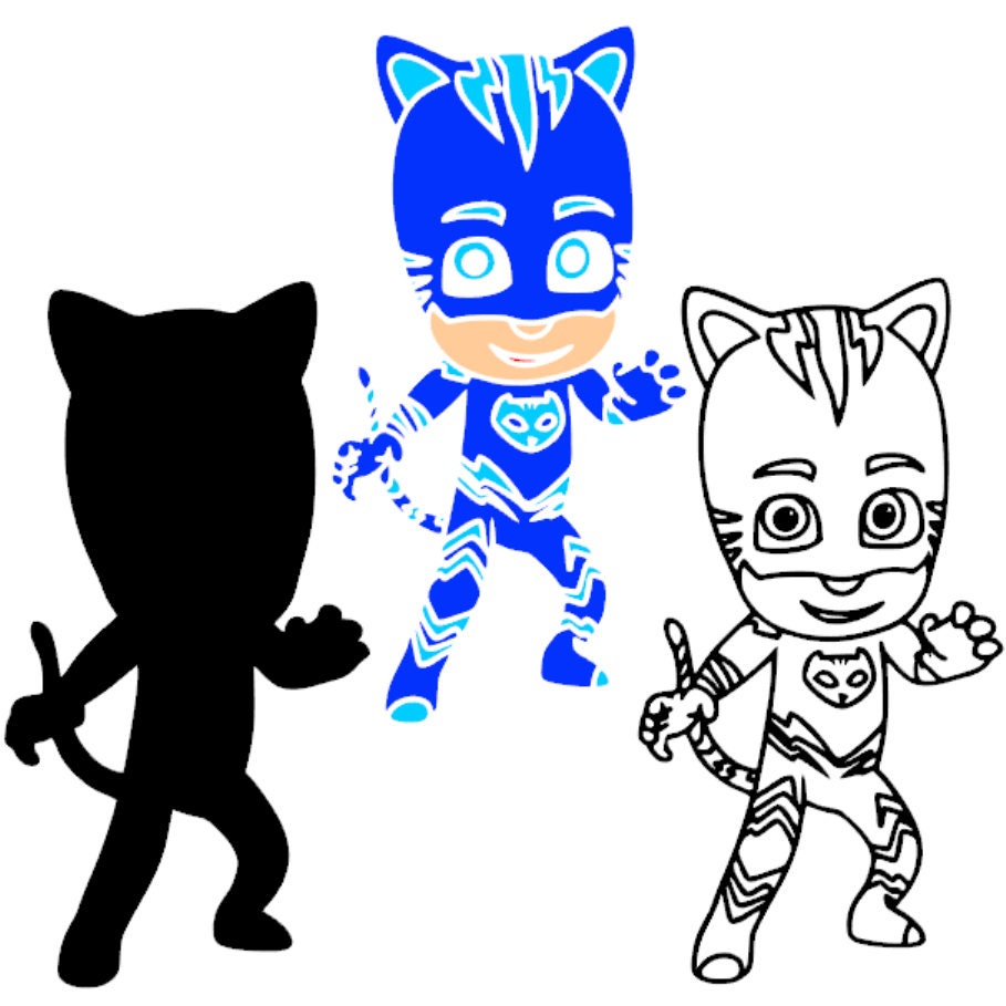 Download PJ Masks Catboy Owlette Gekko SVG DXF Eps Layered Cut ...