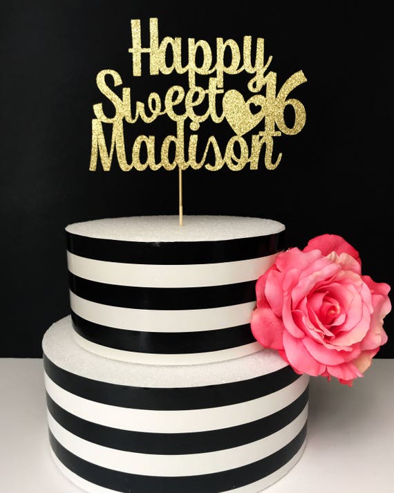 sweet16 cake toppers