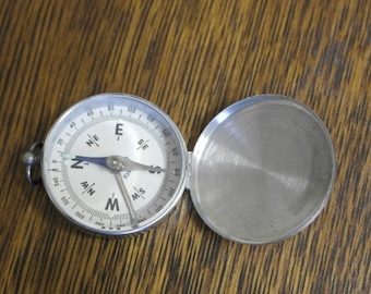 vintage small pocket compass