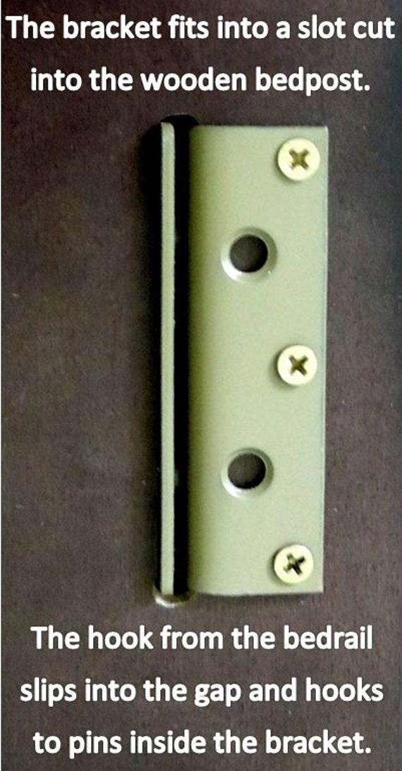 Bed Frame to Bed Post Double Hook Bracket Bed Frame to Bed Post Double Hook Bracket