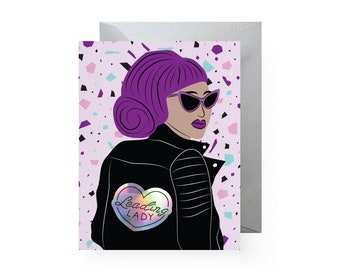 Leading Lady Holographic Sticker Card