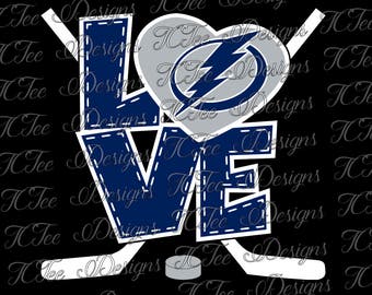 Love Lightning - Tampa Bay Lightning - Hockey SVG File - Vector Design Download - Cut File