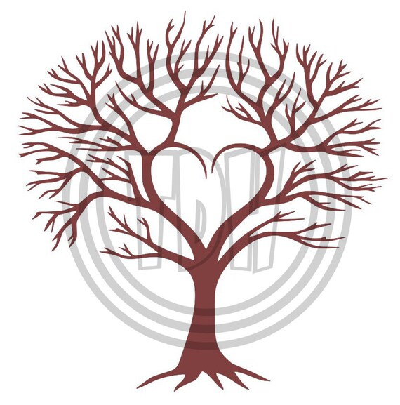 Download Herz-Baum der Liebe Digital Download SVG DXF EPS Silhouette