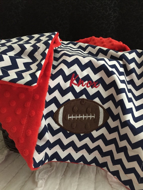 Football Baby Blanket Personalized Football Baby Blanket