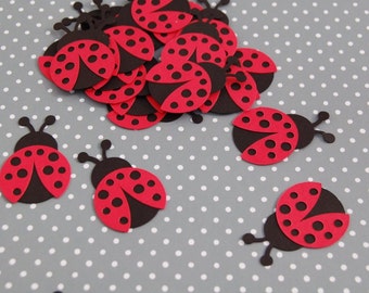 ladybug confetti 50 die cuts table scatter cardmaking