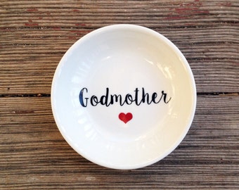 Jewelry Dish | Godmother | Mother's Day | Ring Dish | Godmother of the Bride