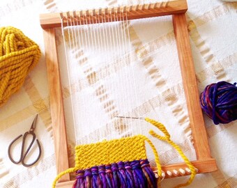 Weaving Loom, Lap Loom, Wooden Loom, Weaving Tools, Weaving Loom Kit
