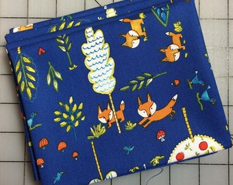 Dena Designs - Fox Playground - FAT QUARTER of Playground in Navy - PWDF189