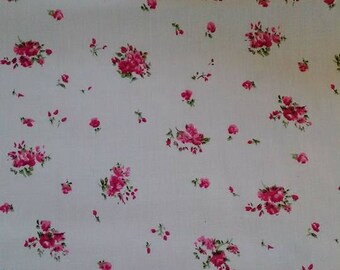 Tiny Pink Rose/Floral print 147cm wide fabric by Dapper Collection