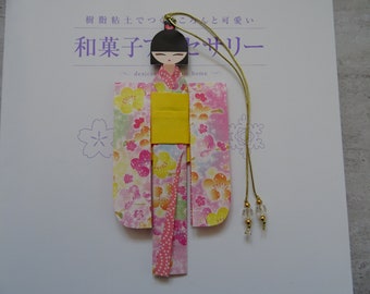 BMA00009 Handmade kawaii cute Japanese Origami Geisha bookmark Shiori Ningyo Washi Chiyogami Yuzen Kokeshi paper craft back to school