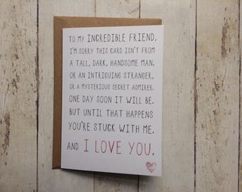 palentine s day card friends valentine card funny