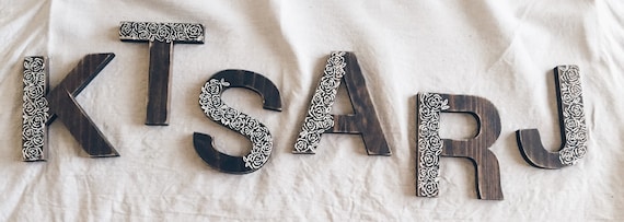 Wood Letters With Flowers