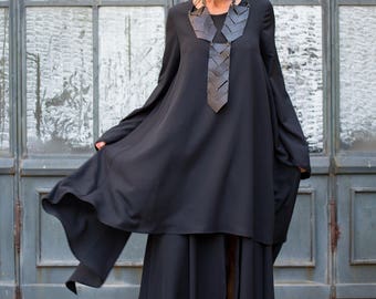 Maxi Dress, Black Maxi Dress, Plus Size Maxi Dress, Maxi Kaftan, Long Dress, Boho Dress, Gothic Dress, Club Dress, Long Sleeved Dress