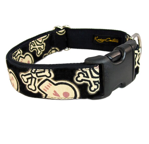 Boy Dog Collar Cute Dog Collar Skulls Black Dog Collar