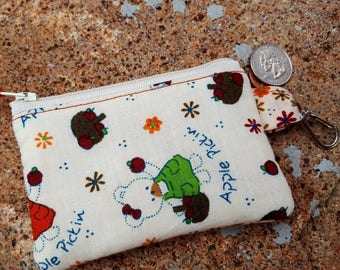 Teddy Bear Coin Purse, Girls Zipper Wallet, Change Purse, Ear Bud Pouch, Kids change Purse