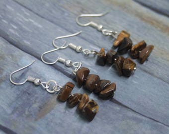 Tiger Eye Earrings, Tigers Eye Earrings, Gemstone Earrings, Tiger Eye Jewelry, Tigers Eye Jewellery, Brown Earrings, Dangle Earrings, Boho