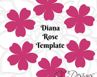 Printable Paper Rose Templates- DIY paper flowers- Printable PDF rose pattern- Rose template outline- paper flower templates