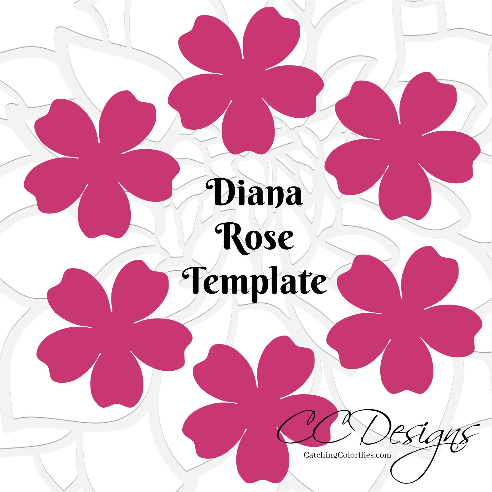 Printable Paper Rose Templates DIY paper flowers Printable Printable Paper Rose Templates DIY paper flowers Printable