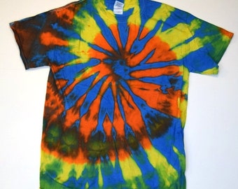 Hello Sunshine ~ Spiral Tie Dye T-Shirt (Gildan Ultra Cotton Size M) (One of a Kind)