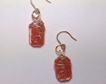 Japanese Lantern Curly Cue Earrings