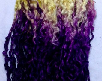 50g hand dyed Wensleydale locks