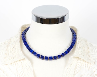 Lapis Lazuli Necklace, Gemstone necklace, Handmade Jewelry, Gemstone Jewelry, chakra, unique-gift-for-wife, fashion, mothers day