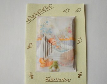 23 3d baby girl or boy greeting card