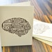 Thinking About You Brain Anatomy Art Letterpress Card Pack by Ork Posters