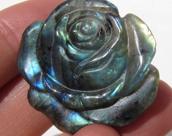 Carved Labradorite Rose - ETALAB067