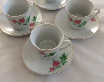 Set 4 Seltan & Wieden Teacups and Saucers