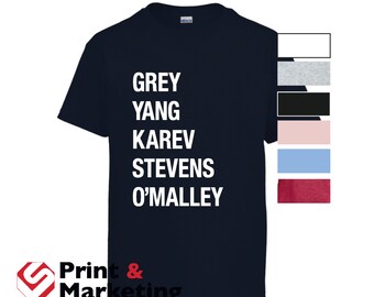 Grey Yang Karev Stevens O'Malley Thursdays We Watch Grey's tee tshirt t-shirt Style a Beautiful Day To Save Lives anatomy you're my person