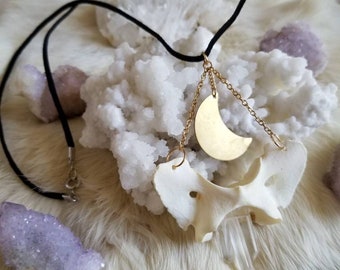 Lunar Goddess Coyote Atlas Bone Necklace