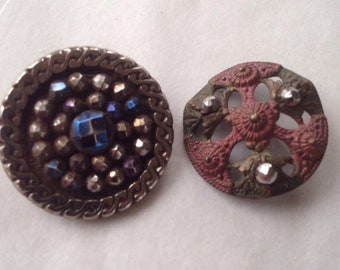Antique cut steel buttons